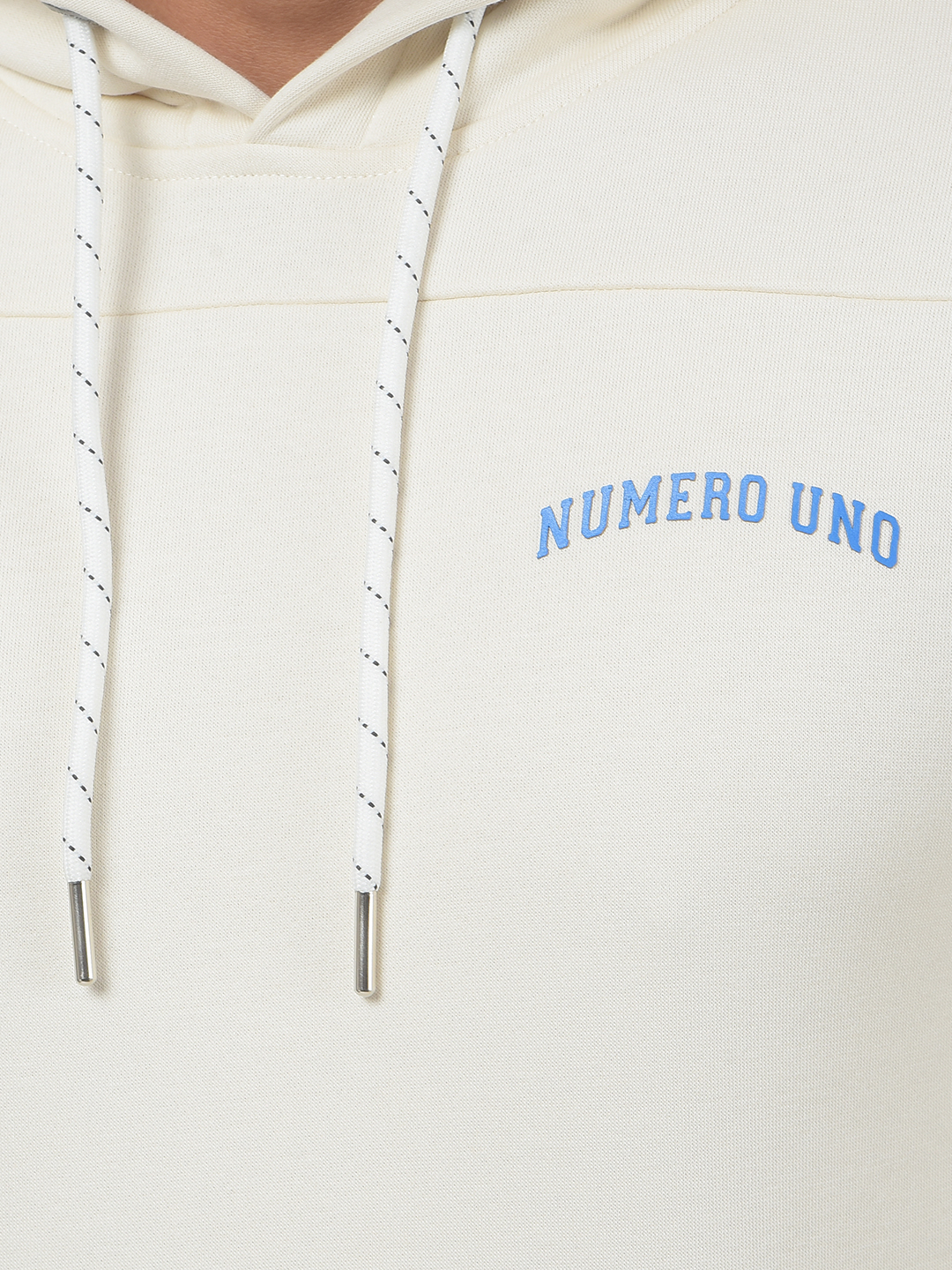 Numero Uno Men Abstract Cream Sweat Shirt